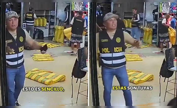 Agente de la PNP causa indignación tras comentario sobre ropa incautada en operativo en Gamarra: “Esas tallas son tuyas”