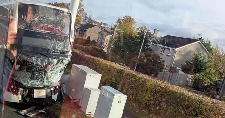 Edinburgh Lothian bus crash sees front of double-decker 'ripped apart' on impact