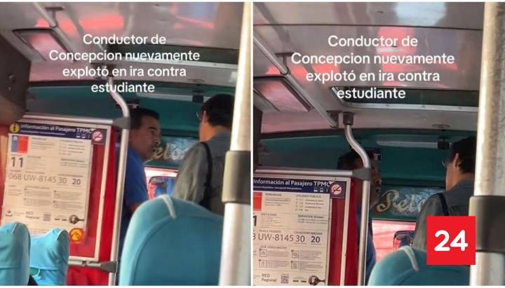 "¿Qué te crees?": micrero explotó contra estudiante que le pidió vuelto en Concepción
