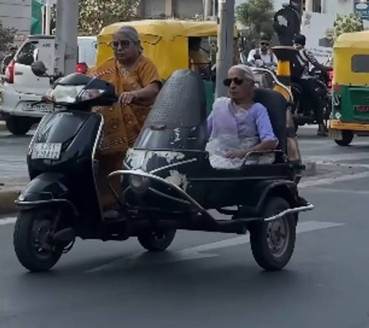 Mandakini, her sister & their trusty scooter: Meet 'biker dadis' who ride in Sholay style!