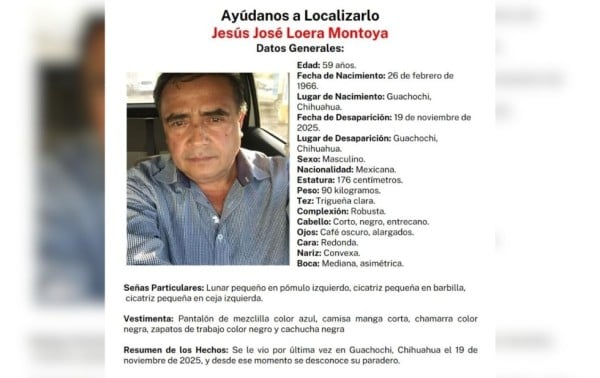 Oficializa FGE desaparición de “Pepin“ en Guachochi