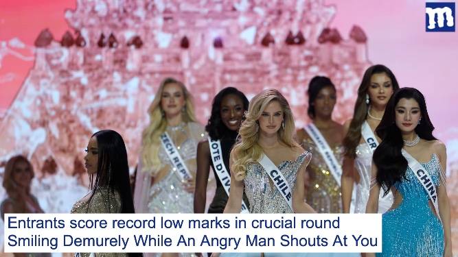 Miss Universe contestants do badly in Being Berated By Man round