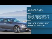 Honda recalling more than 400,000 vehicles because wheels can come off
