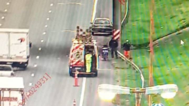 Motociclista lesionado en un accidente en el Kilómetro 43