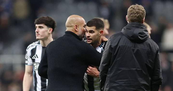 Pep Guardiola explains stormy scenes with Bruno Guimaraes as Joelinton frogmarched from pitch