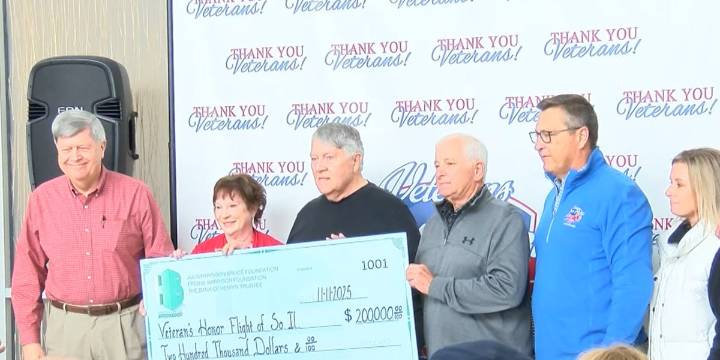 Veterans Honor Flight of Southern Illinois receives $200K donation