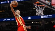 Hawks’ Zaccharie Risacher exits Suns clash after scary fall following dunk