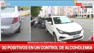 Madrugada caótica: hubo 14 choques, 25 asistidos y crecen los positivos de alcoholemia