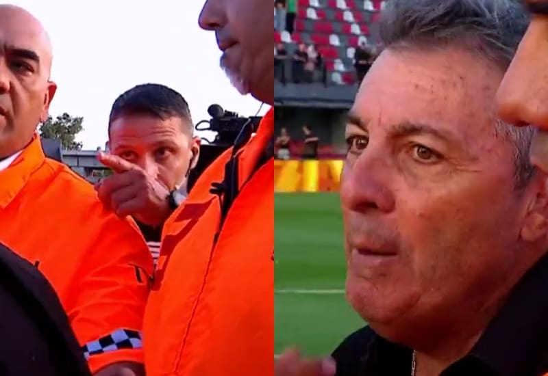 VIDEO. “Te voy a romper todo”: la tremenda amenaza de un árbitro a un exentrenador de la U de Chile en el fútbol argentino