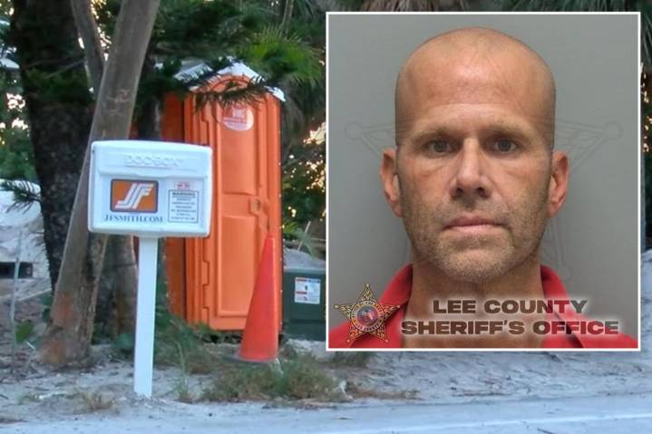 Pantless Florida car thief storms out of porta-potty 'wielding two wooden stakes'