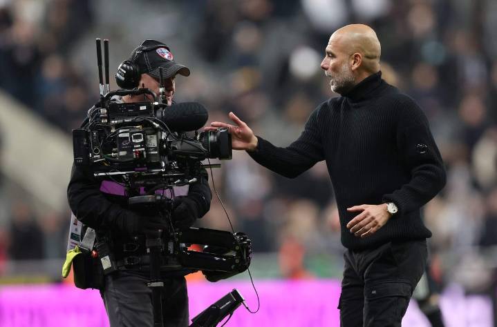 Pep Guardiola apologises for cameraman clash after Newcastle game: 'I feel embarrassed'