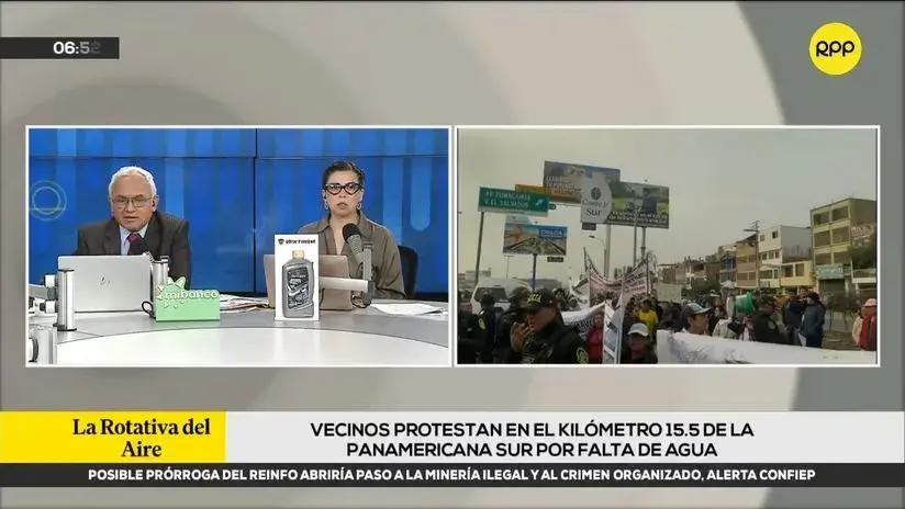 SJM: vecinos bloquean tramo de la Panamericana Sur exigiendo servicio de agua potable
