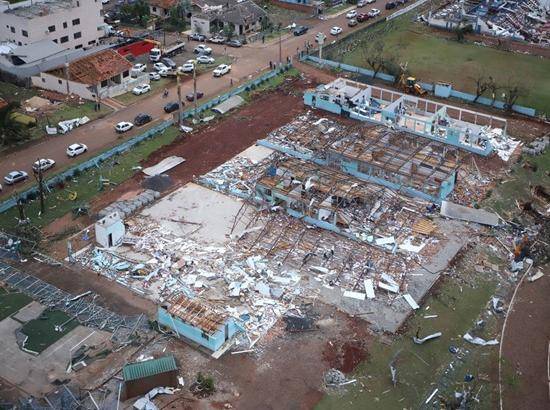 Brazil: Six killed, around 750 injured as powerful tornado devastates Parana state Photo Source: ANI [ FULL VIEW ]
