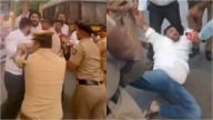 Mumbai Youth Congress Protests Outside Ameet Satam’s Office Accusing BJP Of Targeting Aslam Shaikh & Polarisation Ahead Of BMC Polls; Police Detain Protesters