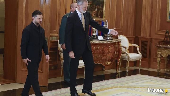 Felipe VI recibe a Zelenski y reafirma el apoyo español a Ucrania el tiempo que sea necesario