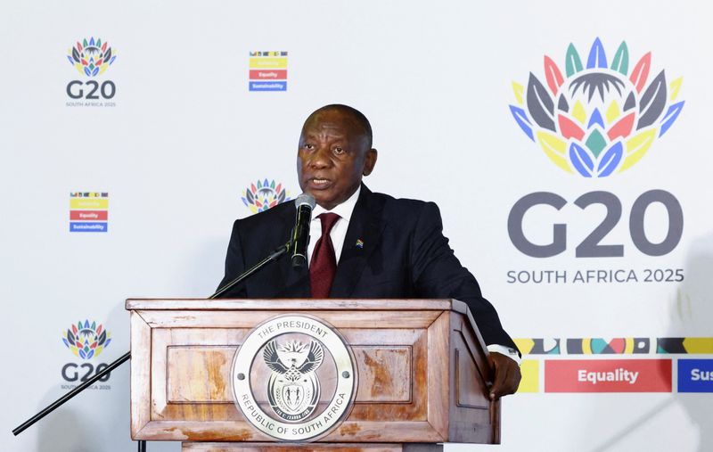 South Africa will hand G20 over to US 'empty chair', president says