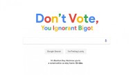 Google Apologizes For Accidentally Displaying 'Don't Vote, You Ignorant Bigot' Doodle To Conservative Users