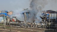 Mumbai: Massive Fire Breaks Out At Dharavi Near Mahim Railway Station; Harbour Line Train Services Disrupted