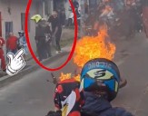 Se salvaron de ser Incinerados Junto a sus Motos en Pasto
