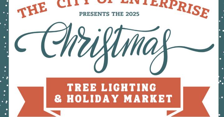 Enterprise Christmas Tree Lighting, Holiday Market Dec. 2