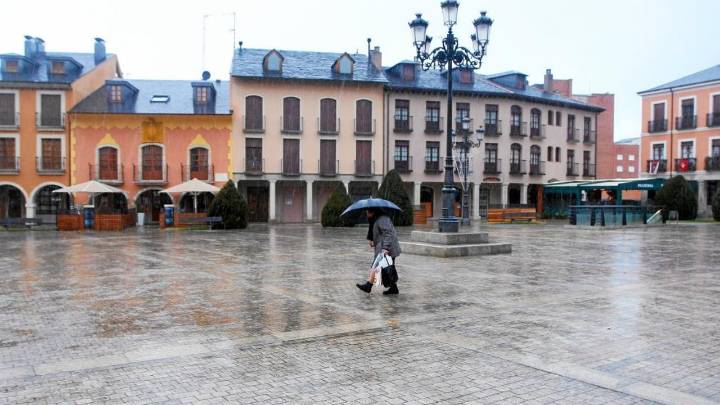 La Aemet pone sobre aviso a una zona de Castilla y León por fuertes lluvias