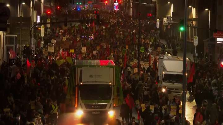 Las manifestaciones obligan a retrasar el congreso de la extrema derecha alemana en Giessen