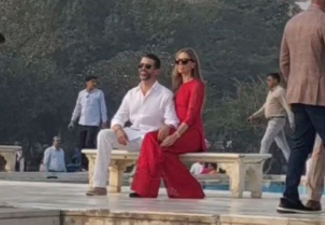 US president's son Donald Trump Jr. visits Taj Mahal