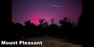WATCH: Shooting star captured amid Northern lights in Mount Pleasant