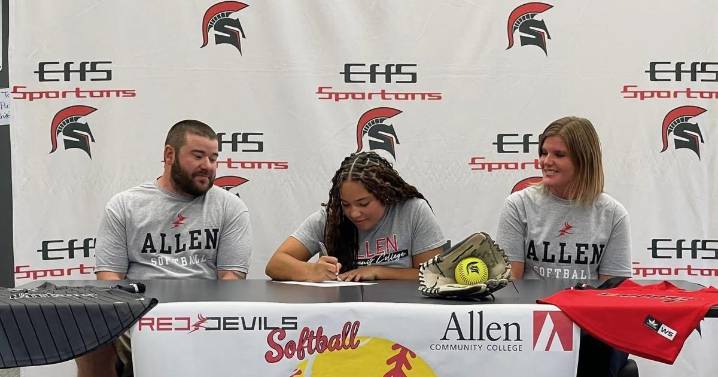Spartan softball pitcher signs with Allen Community College