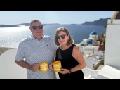 Couple Celebrates 40th Anniversary in Santorini, Greece