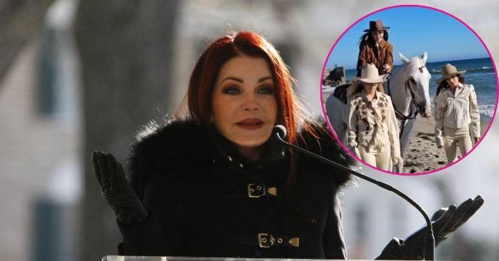 Lisa Marie Presley’s Twin Daughters Make Rare Appearance With Priscilla as Lawsuit Over Singer's Death Persists: Watch
