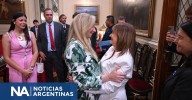Las fotos del festejo íntimo de LLA en el Senado: Karina Milei y Bullrich a los abrazos