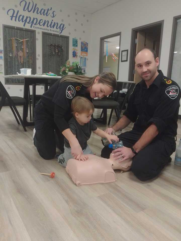 Paramedics showcases tools, skills with Kids at PA Resource Center