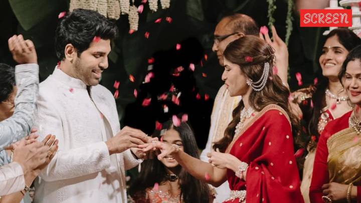 Allu Arjun, Ram Charan cheer as brother Allu Sirish gets engaged to girlfriend Nayanika Reddy, see inside photos