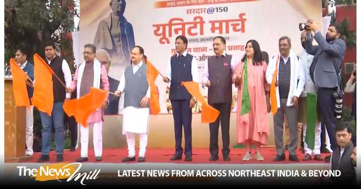 Nadda, Mandaviya flag off Unity March on Sardar Patel’s 150th birth anniversary