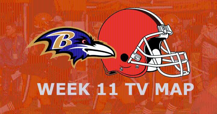 Cleveland Browns vs. Baltimore Ravens: Week 11 TV Map