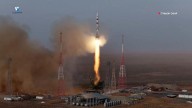 U.S.-Russian crew of 3 blasts off to the International Space Station in a Russian Soyuz spacecraft
