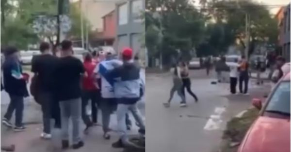 Batalla campal en la puerta de un bar: se enfrentaron hinchas de dos clubes