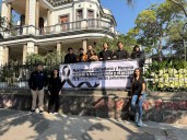Jóvenes del PAN montan “funeral” al ITEI; acusan a MC y Morena de “matar” la transparencia en Jalisco