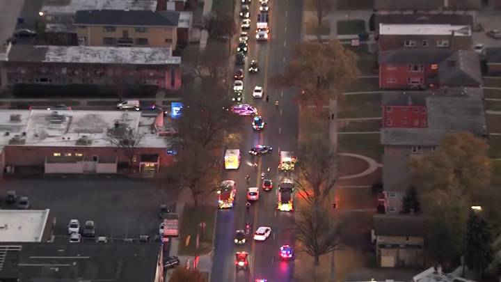 Large police response prompts traffic on Harlem in Riverside