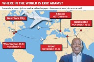 Outgoing NYC Mayor Eric Adams jetting around on taxpayers' dime hunting for his next job