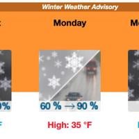 Charleston sees first snow as Winter Weather Advisory in effect through Tuesday
