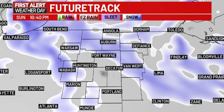 First Alert Forecast: More snow Overnight Sunday, later Monday