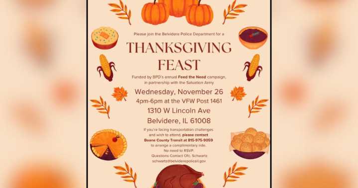 Local police invite community to Thanksgiving feast