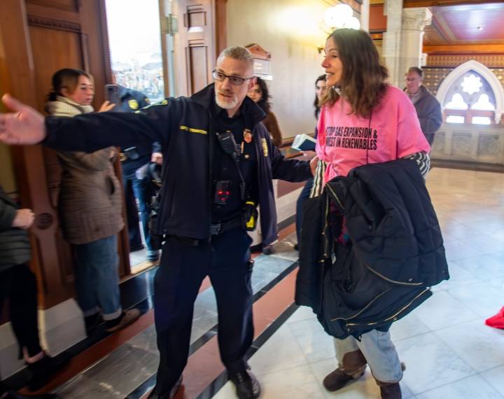 Nine charged after environmental sit-in at governor's office