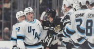Celebrini's hat trick and overtime goal lift Sharks over Mammoth