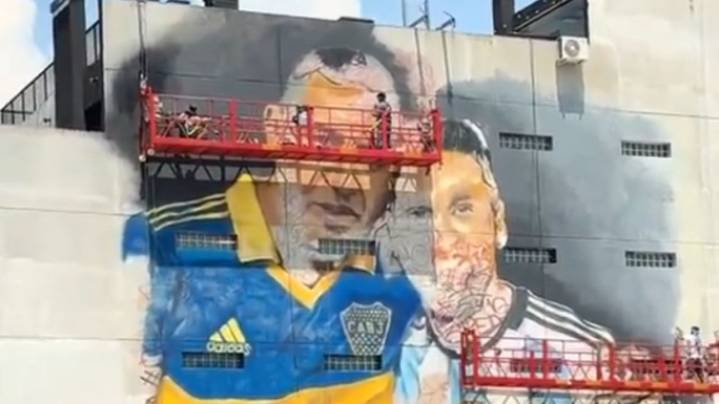 El nuevo mural en las inmediaciones de La Bombonera que prepara Boca antes de recibir a River