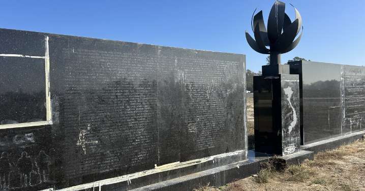 A Vietnam War Memorial in OC sits cracked and unfinished while its benefactor serves prison time