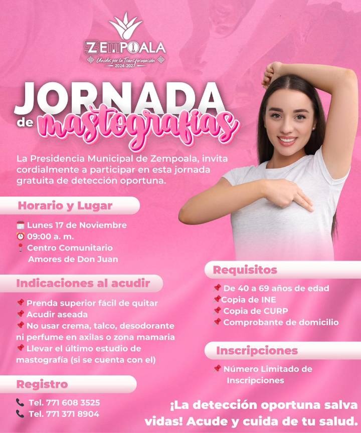 Invitan a jornada de la salud en Zempoala