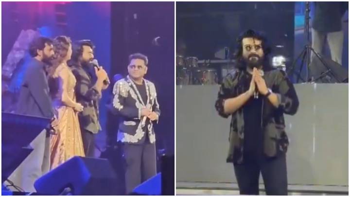 Ram Charan, Janhvi Kapoor join AR Rahman at Hyderabad concert to celebrate Peddi